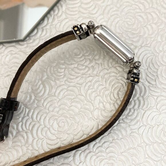 Vintage Ecclissi Sterling Silver Watch with Turquoise Dial and Gold-tone Accents - Picture 11 of 15